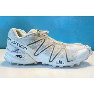 SALOMON SPEEDCROSS 3 Mindful Vanilla Ice Size 13 Mens - White Grey Blue 187982